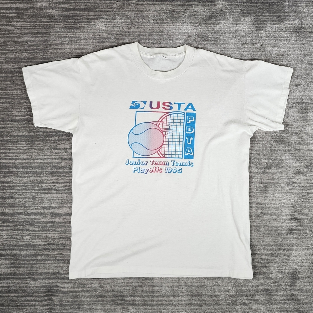 Vintage 1995 Single Stitch Tennis Playoffs Shirt
